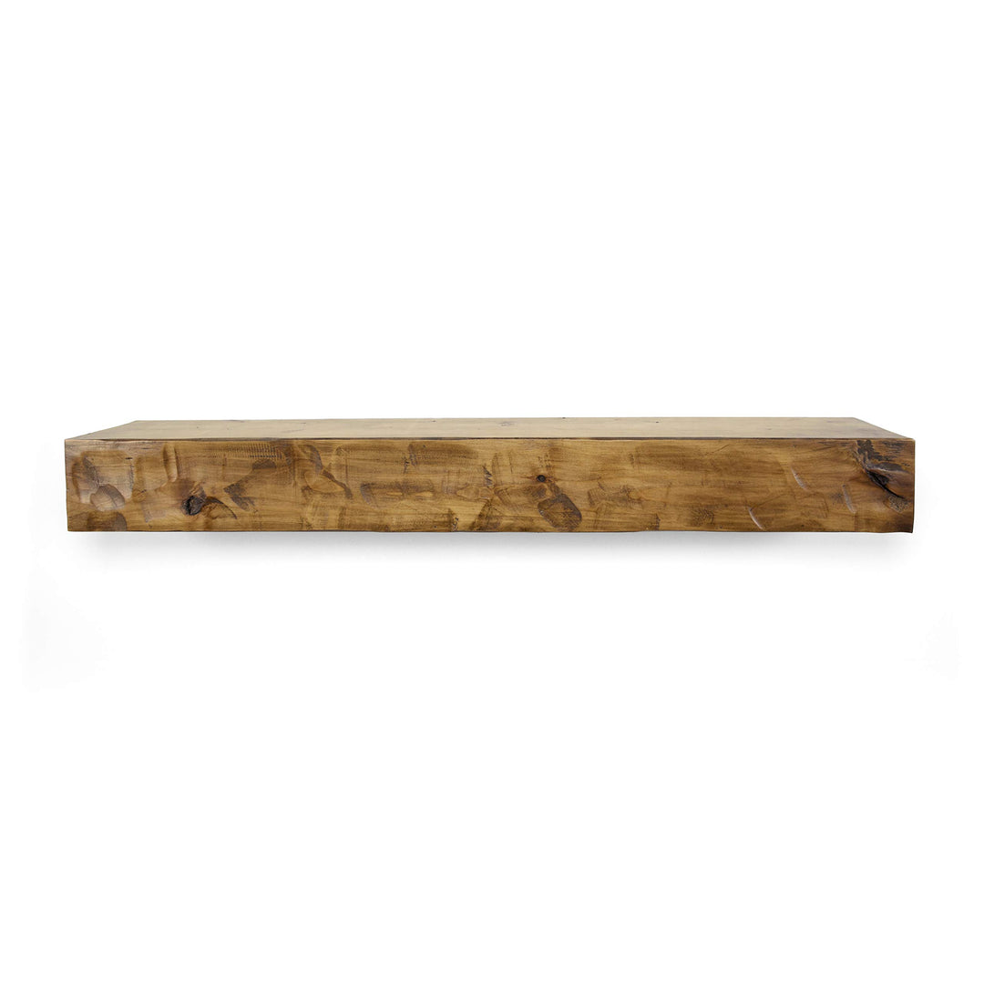 Dogberry Collections Shelf Rough Hewn Mantel Aged Oak 72 72" - aged oak