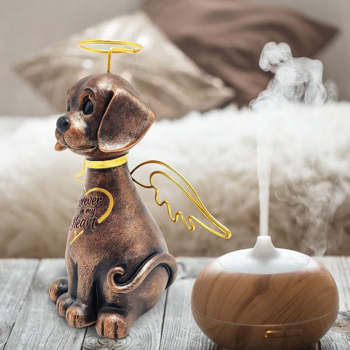 Pet Memorial for Dogs Sympathy Gift Loss of Dog Angel Statue Brown Animals - Diamond Home USA