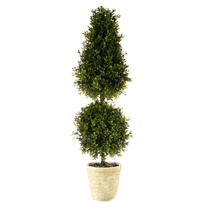 Spring Boxwood Ball Cone Topiary 34" Green Plastic