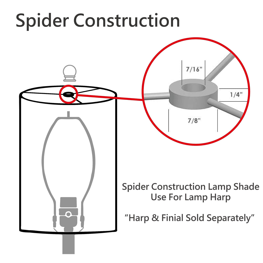 Aspen Creative 30019A Transitional Bell Shape Spider Construction Lamp Shade - Diamond Home USA