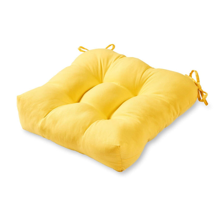 Driftwood Yellow 20-inch Outdoor Chair Cushion Solid Transitional Polyester Fade - Diamond Home USA