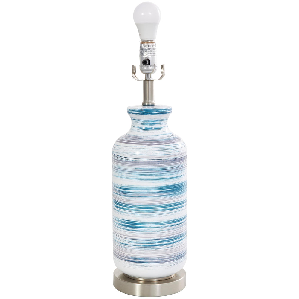 Glass Accent Lamp Blue Modern Contemporary - Diamond Home USA