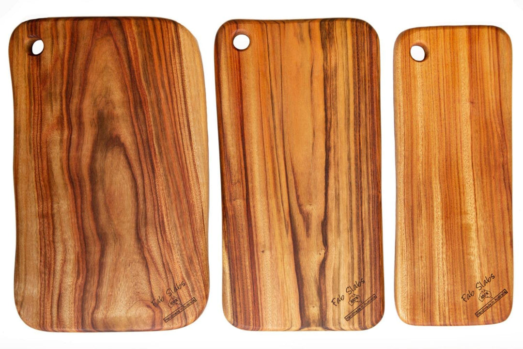 Fab Slabs Natural Wood Camphor Laurel Medium Cutting Board for Kitchen - Diamond Home USA