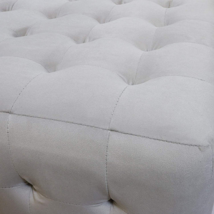 Grey 23-inch Square Tufted Padded Ottoman Modern Contemporary Traditional - Diamond Home USA