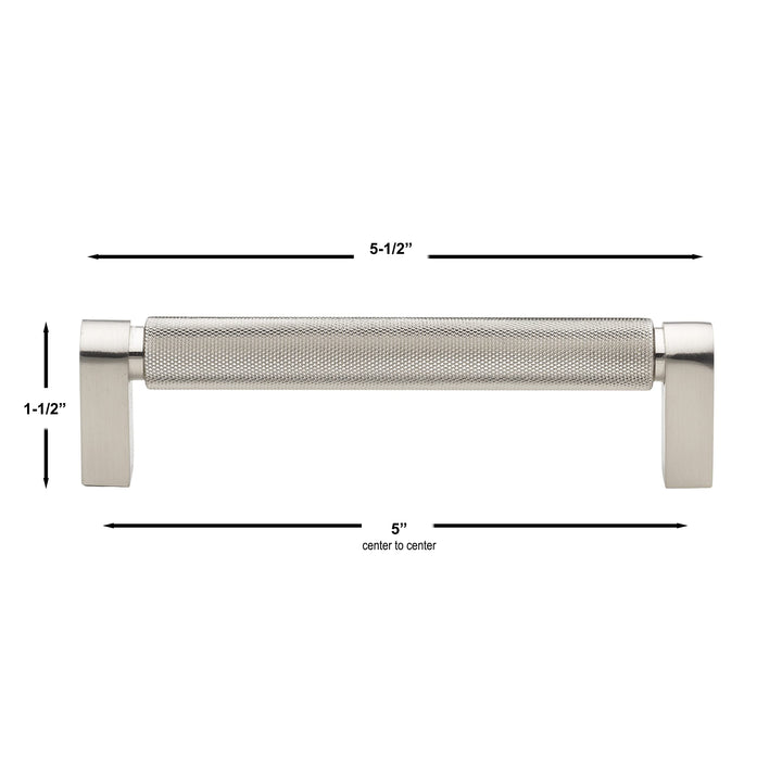 GlideRite Solid Knurled Bar Pull Cabinet Hardware Handle 4788 Satin Nickel (10 5 - Diamond Home USA