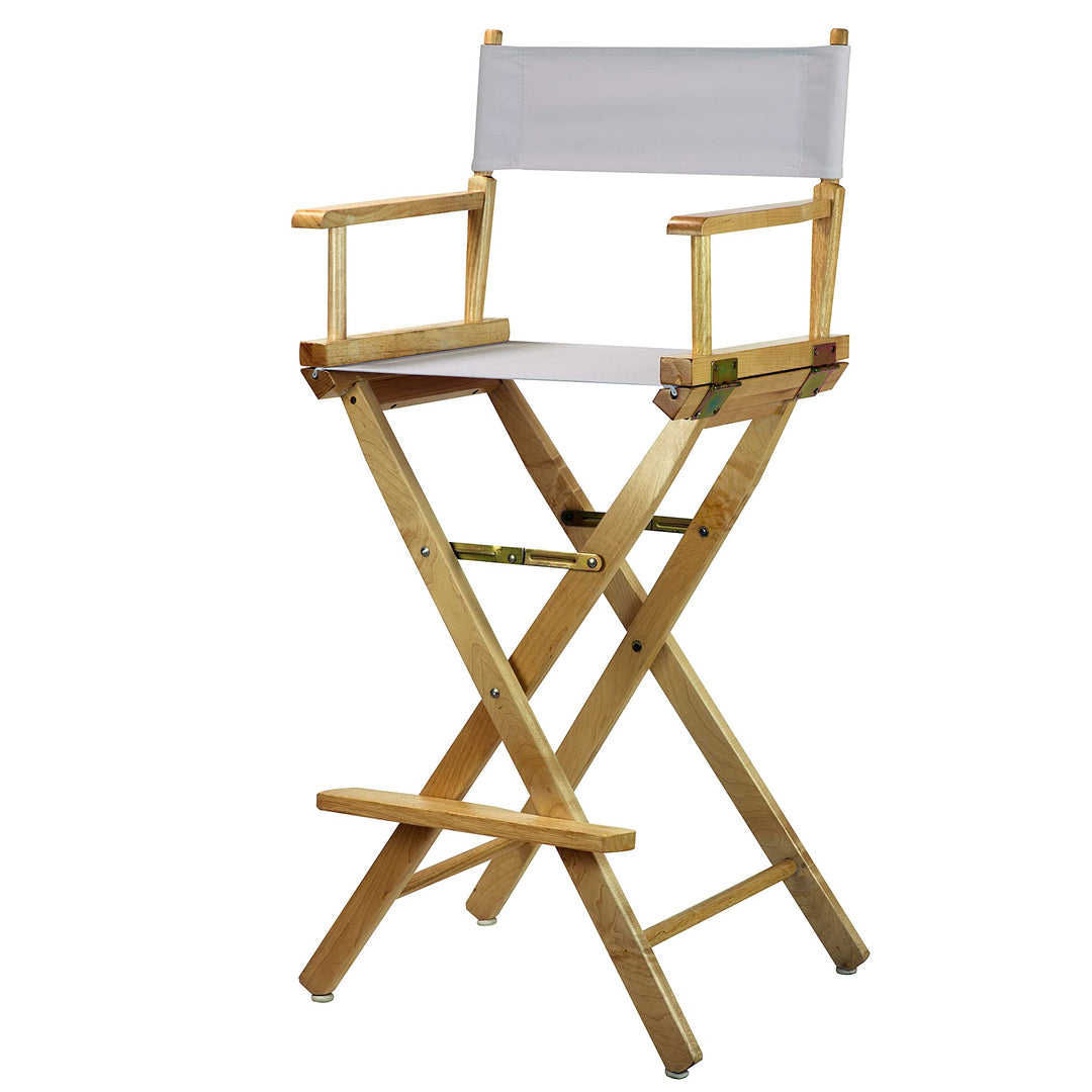 Casual Home Natural Frame/White Canvas 30" Bar Height Directors-Chairs