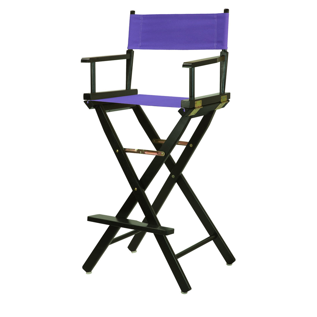Casual Home Black Frame/Purple Canvas 30" Bar Height Directors-Chairs