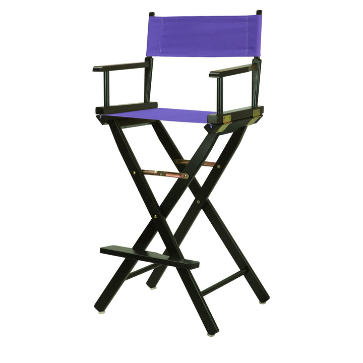 Casual Home Black Frame/Purple Canvas 30" Bar Height Directors-Chairs