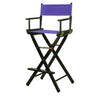 Casual Home Black Frame/Purple Canvas 30" Bar Height Directors-Chairs