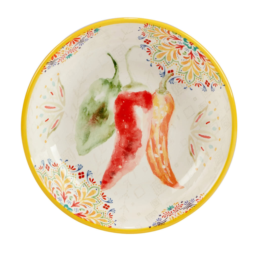 Sweet And Spicy 40 Oz. Soup/cereal Bowls Set Of 4 9" Dia X 2" Multi Color - Diamond Home USA