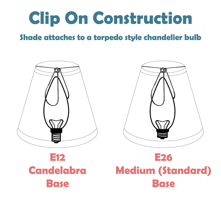 Aspen Creative 30059-5 Small Bell Shape Chandelier Clip-On Lamp Shade Set (5 - Diamond Home USA