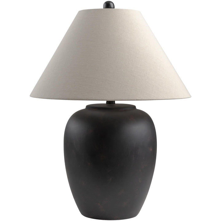 Farmhouse Table Lamp Beige Black Modern Contemporary