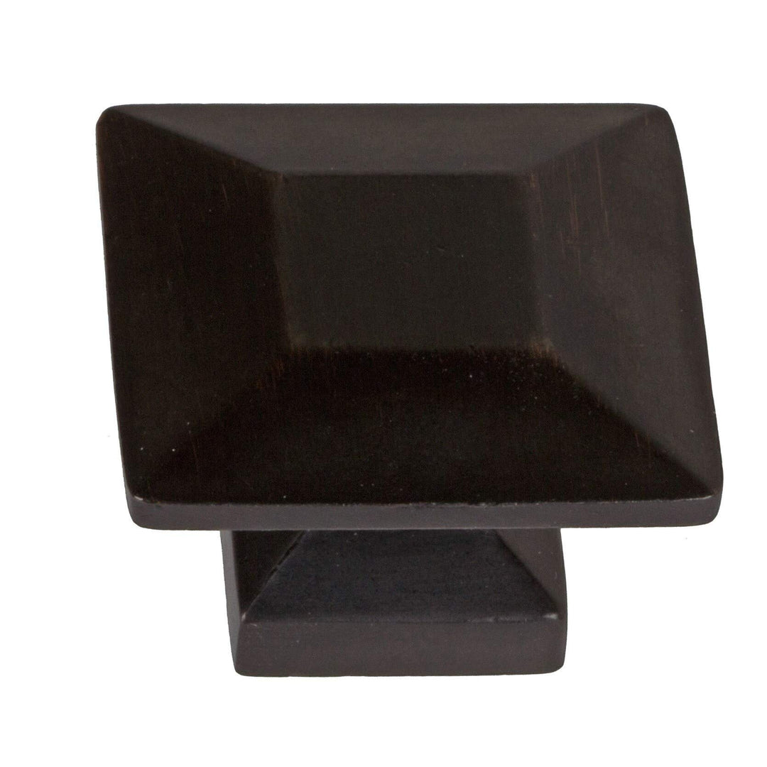 1.375-inch Oil Rubbed Bronze Square Cabinet Knobs (Case of 25) Brown Modern