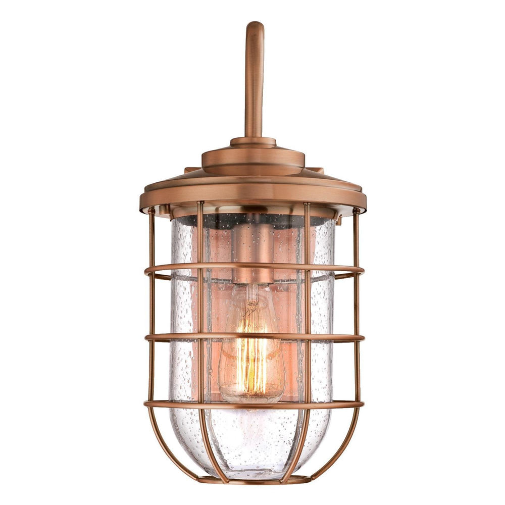 Westinghouse 6347900 Ferry One-Light Outdoor Wall Fixture Washed Copper Finish - Diamond Home USA