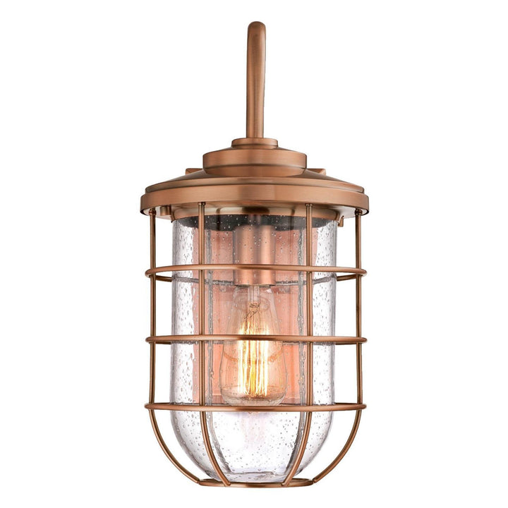 Westinghouse 6347900 Ferry One-Light Outdoor Wall Fixture Washed Copper Finish - Diamond Home USA