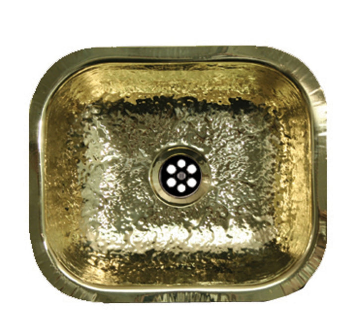 Whitehaus WH690BBB-HABRAS 13-5/8-Inch Rectangular Undermount