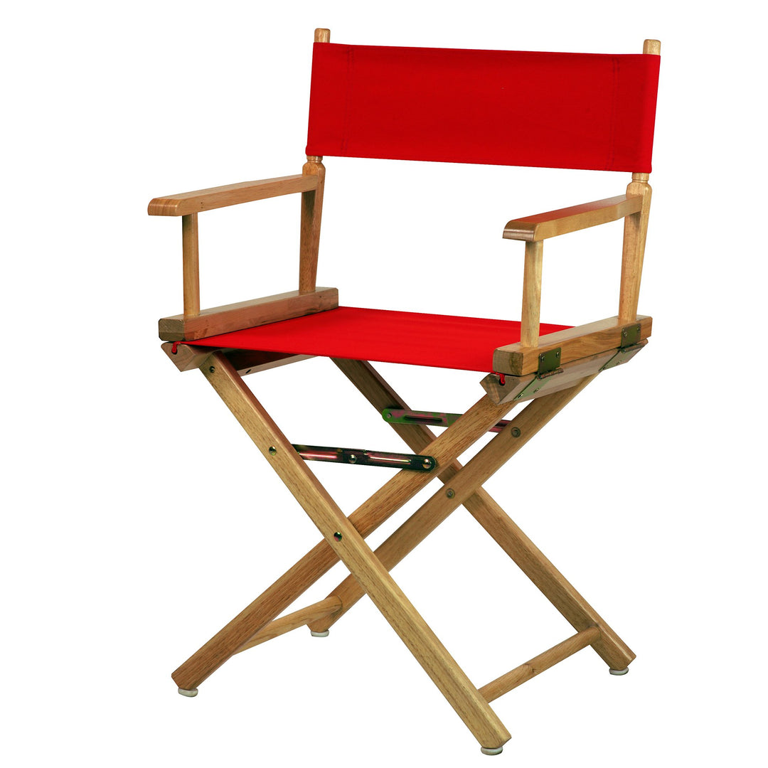 Casual Home Natural Frame/Red Canvas 18" Classic Height Directors-Chairs