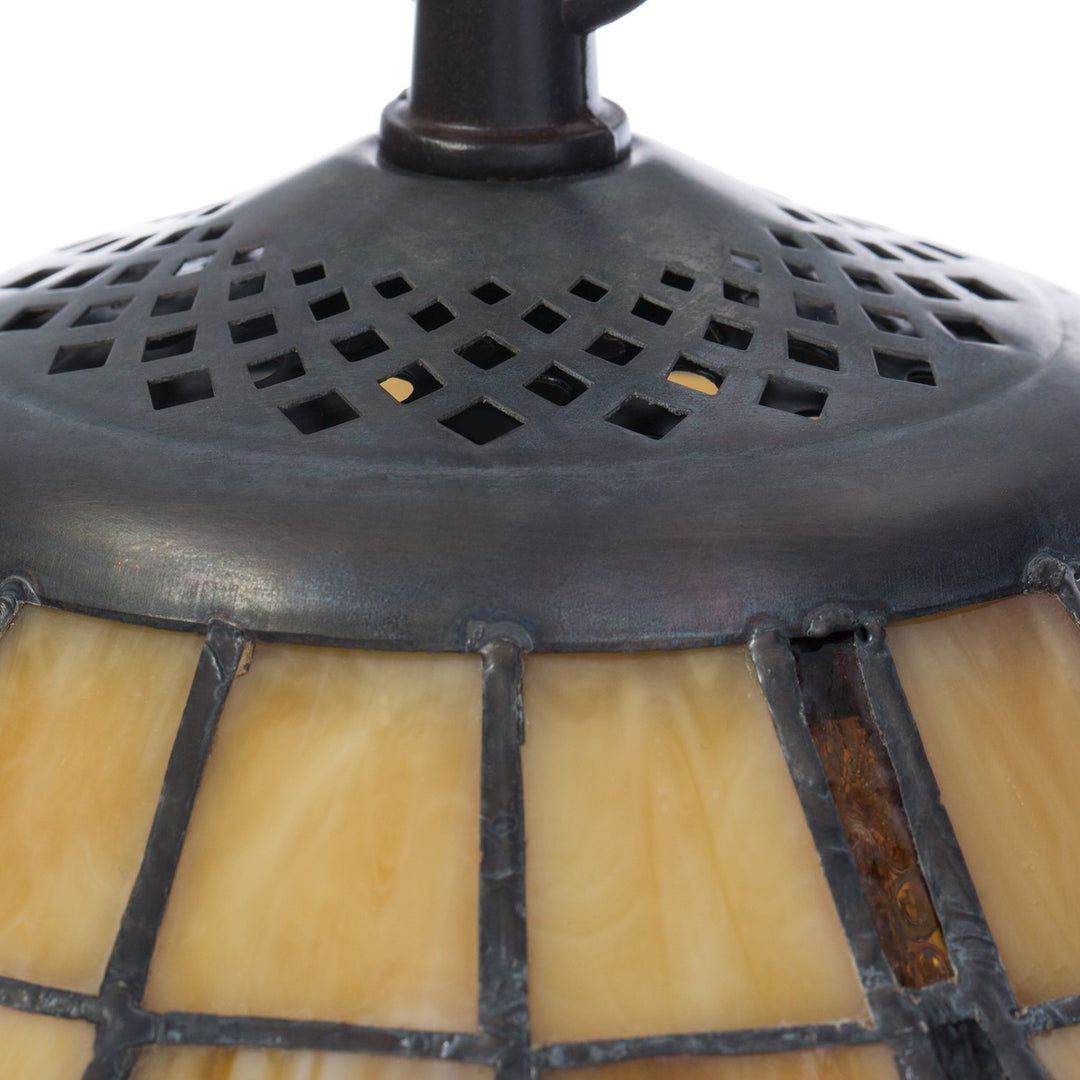 Tiffany Style Chandelier Lighting 2 Light Pendant Hanging Lamp Colorful Glass - Diamond Home USA