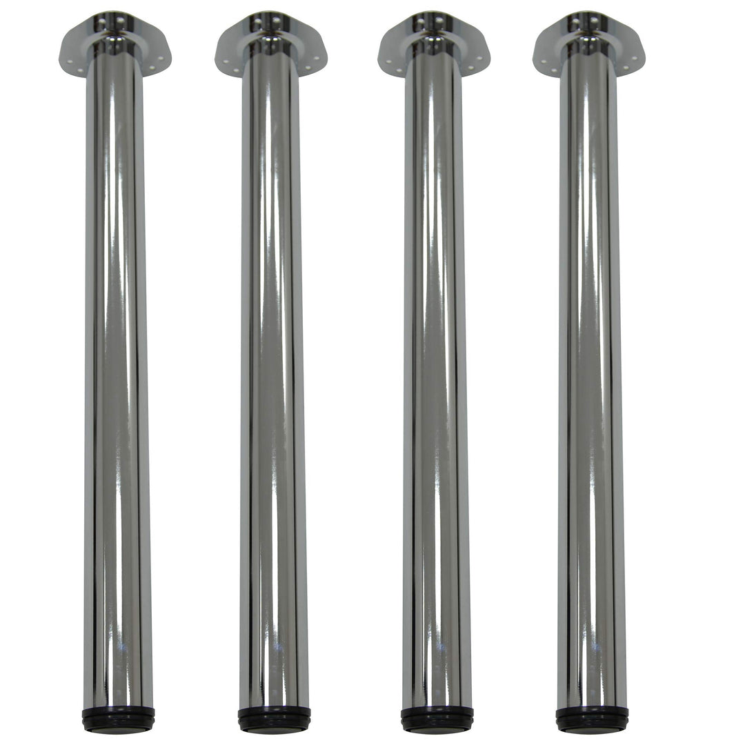 Regency Kitt Post Table Legs Set of 4 Chrome