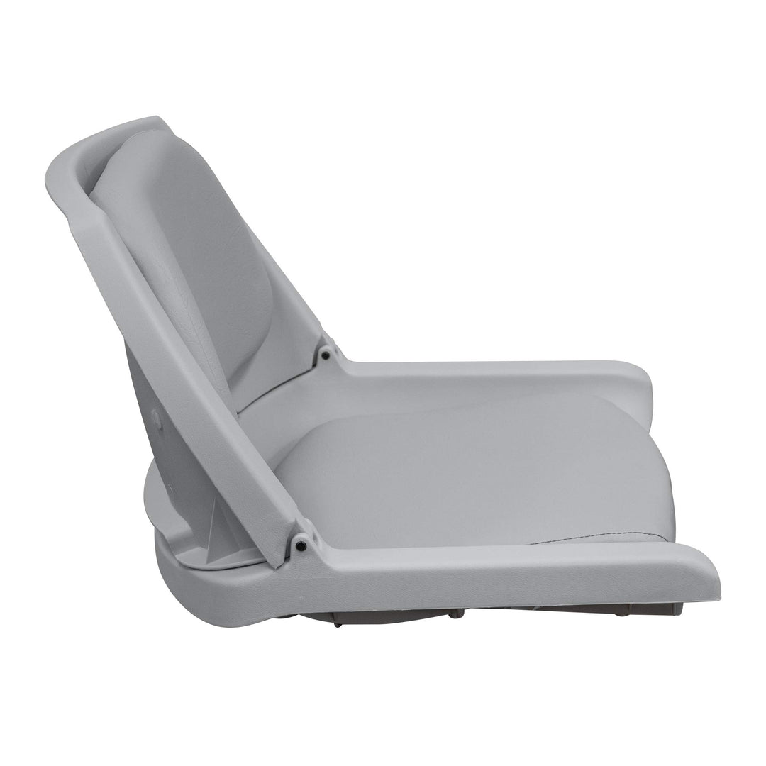 Wise 8WD139L-717 Molded Fishing Boat eat with Marine Grade Cushion Pads Grey - Diamond Home USA