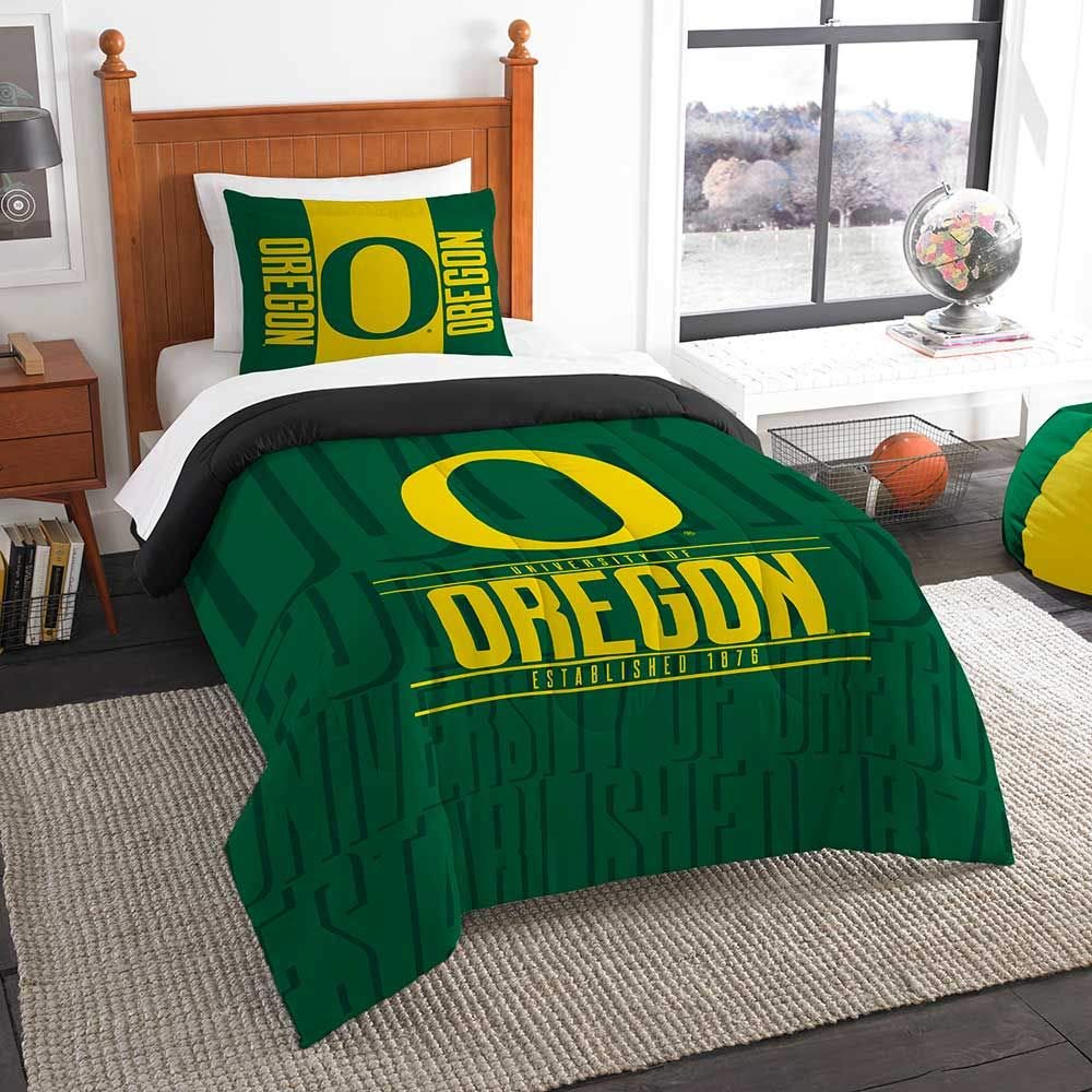 The Northwest Company NCAA Oregon Ducks Comforter and Sham Set Twin Modern Take