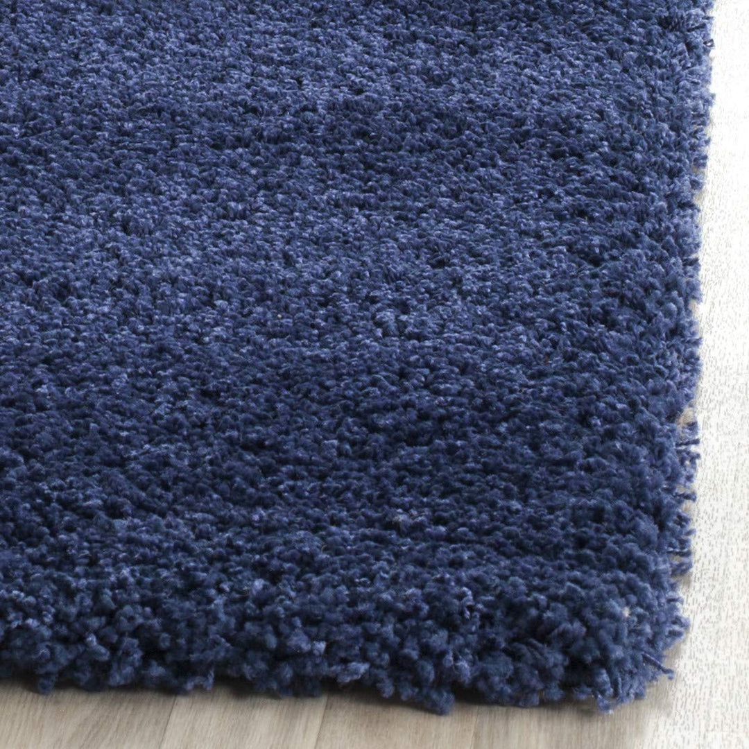 SAFAVIEH Milan Shag Collection Runner Rug - 2' x 8' Navy Solid Design - Diamond Home USA