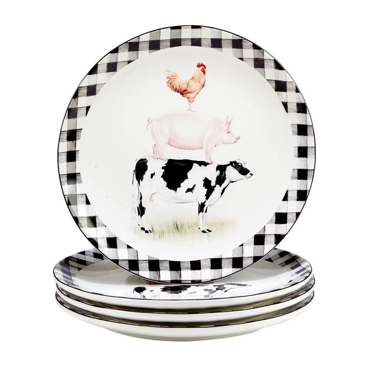 Certified International On The Farm 16 Piece Ceramic Dinnerware Set Service - Diamond Home USA