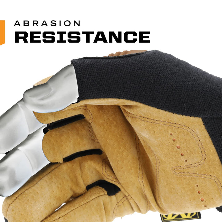 Mechanix Wear: M-Pact Durahide Leather Framer Work Gloves Fingerless Design Work - Diamond Home USA