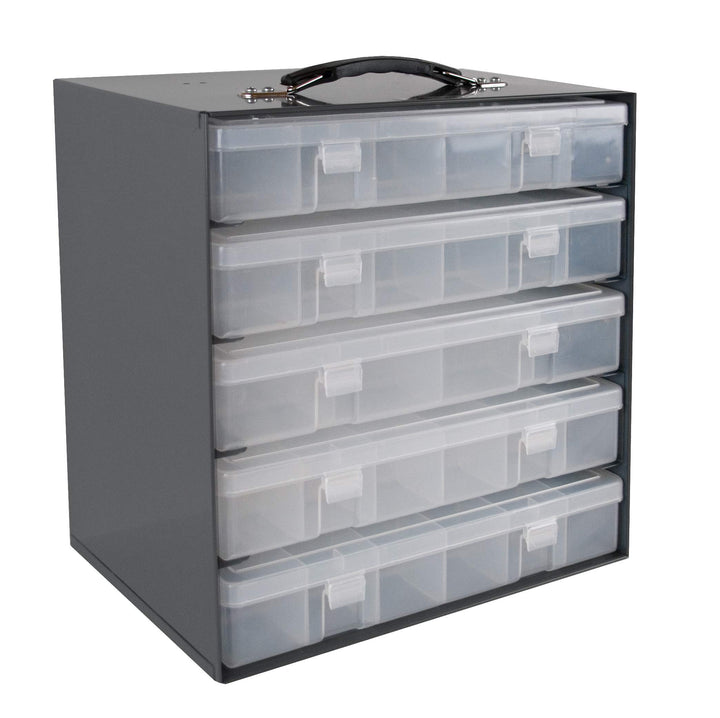 Durham 291-95 Gray Cold Rolled Steel Rack for 5 Large Plastic Compartment - Diamond Home USA