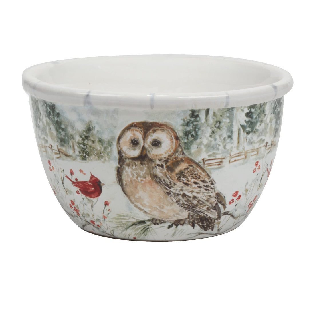 5.25" Ice Cream/dessert Bowls Set Of 4 Brown Multi Color White Animal Casual - Diamond Home USA