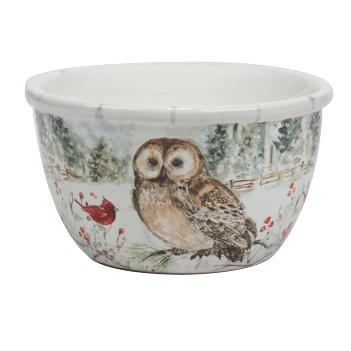 5.25" Ice Cream/dessert Bowls Set Of 4 Brown Multi Color White Animal Casual - Diamond Home USA