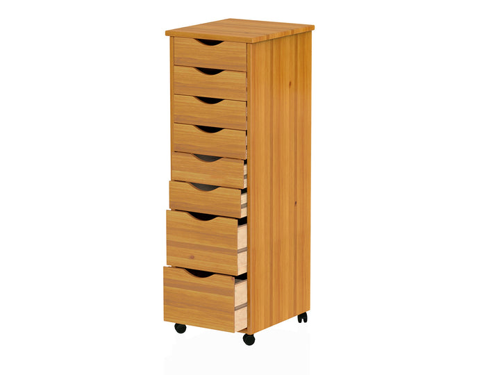 Adeptus Original Quick-2-Connect Roll Cart Solid Wood 6+2 Drawer Narrow - Diamond Home USA