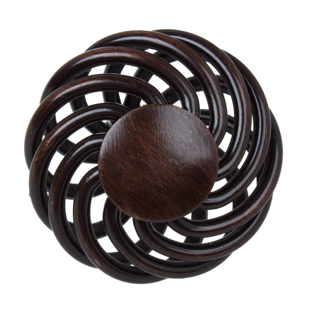 1.5-inch Oil Rubbed Bronze Round Birdcage Cabinet Knobs (Pack of 10) Brown Metal - Diamond Home USA