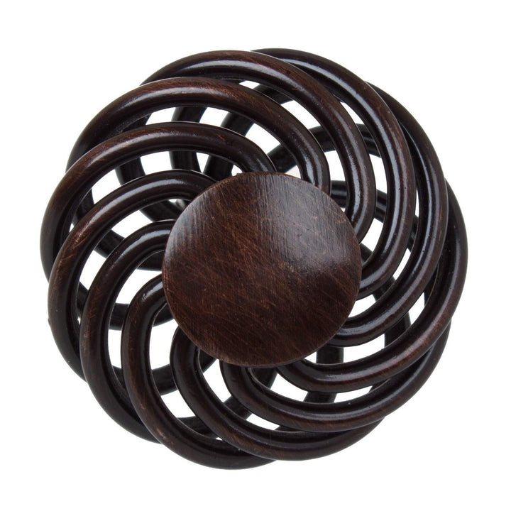 1.5-inch Oil Rubbed Bronze Round Birdcage Cabinet Knobs (Pack of 10) Brown Metal - Diamond Home USA