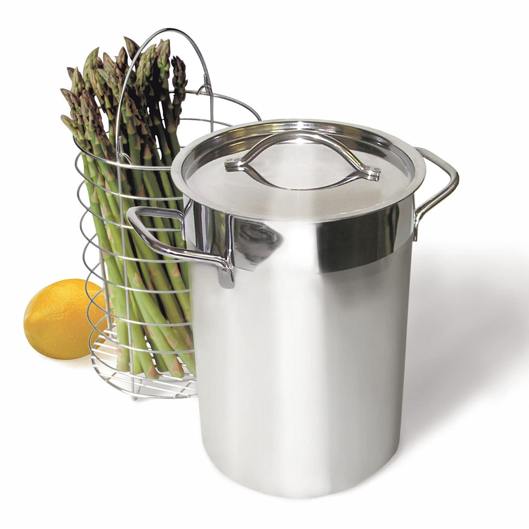 Asparagus Steamer 9x5.5 Silver Stainless Steel - Diamond Home USA