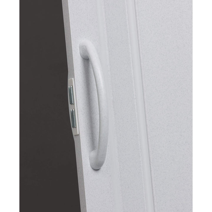 Sand White Folding Door Plastic Includes Hardware - Diamond Home USA