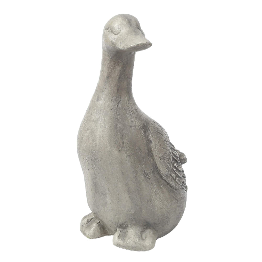 Duck Garden Statue Grey Traditional Magnesium Oxide - Diamond Home USA