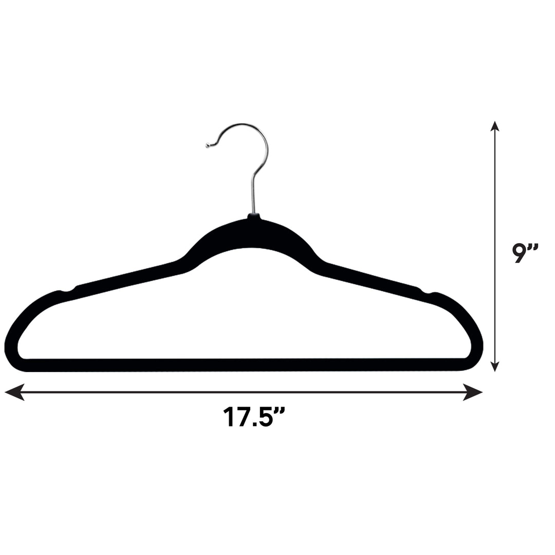 Elama 100 Piece Set of Velvet Slim Profile Heavy Duty Felt Hangers with - Diamond Home USA