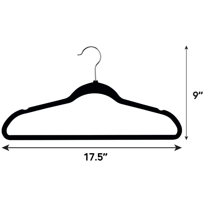 Elama 100 Piece Set of Velvet Slim Profile Heavy Duty Felt Hangers with - Diamond Home USA