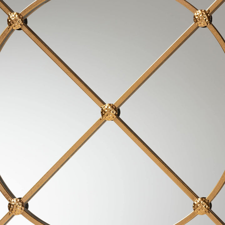 Modern and Contemporary Metal Accent Wall Mirror Gold Includes Hardware - Diamond Home USA