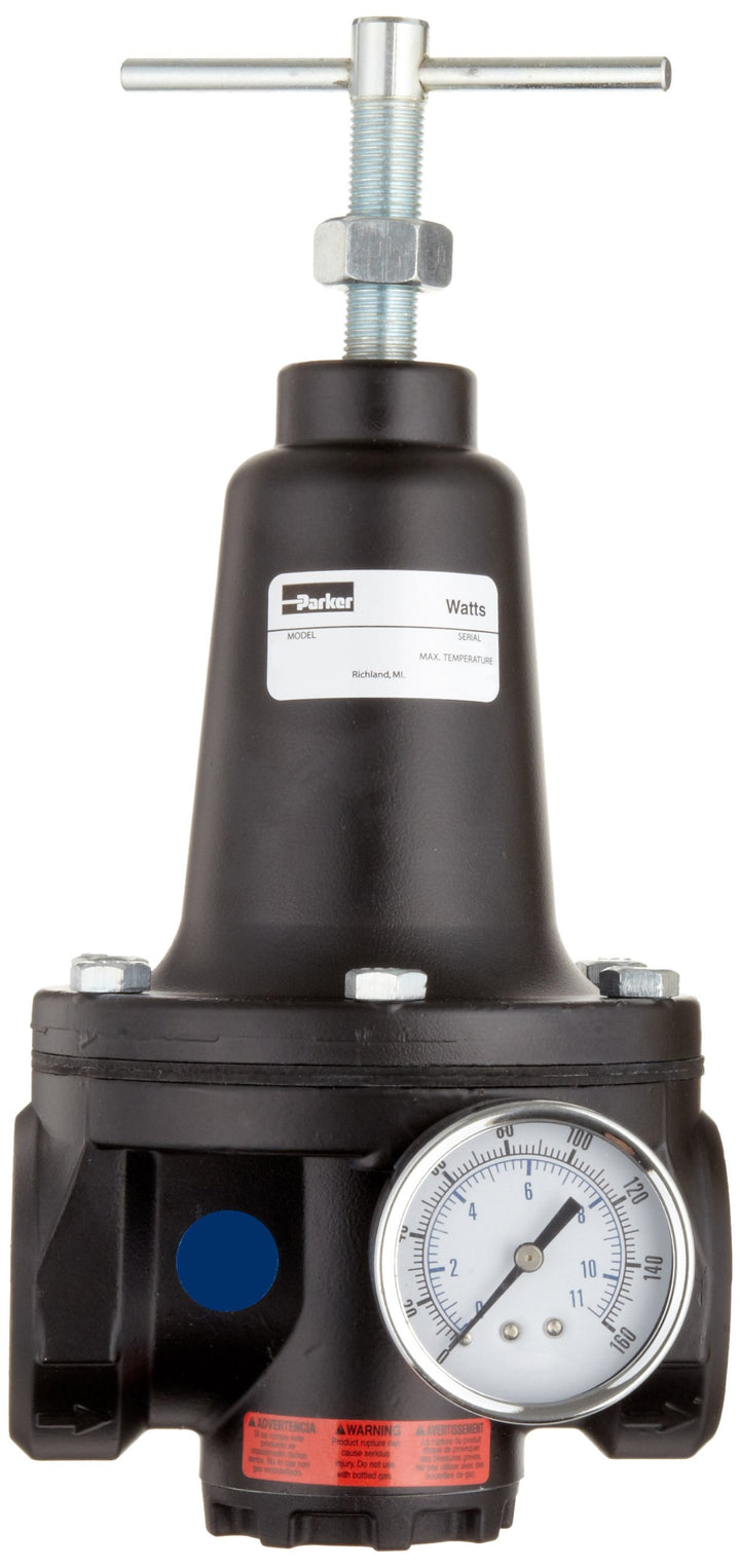 Parker R119-06CG Regulator 0-125 psi Pressure Range Gauge 300 scfm 3/4" NPT - Diamond Home USA