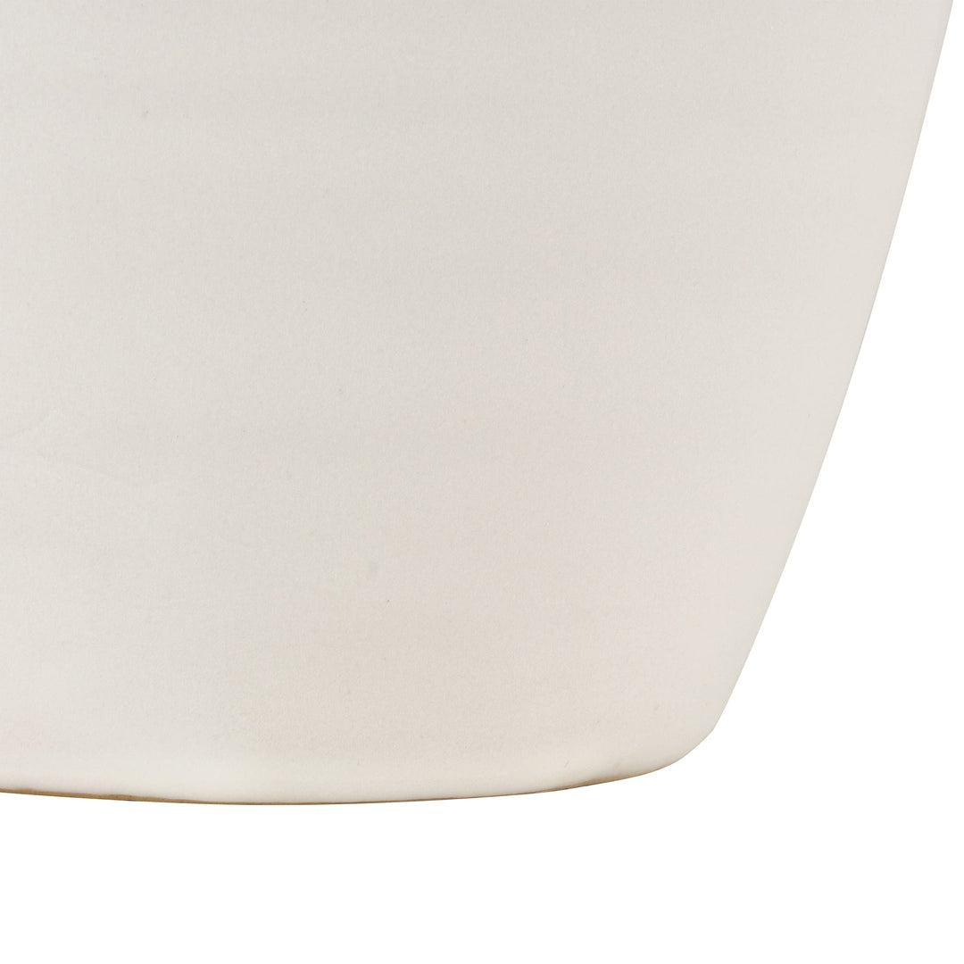 Vase Medium White Transitional Ceramic - Diamond Home USA