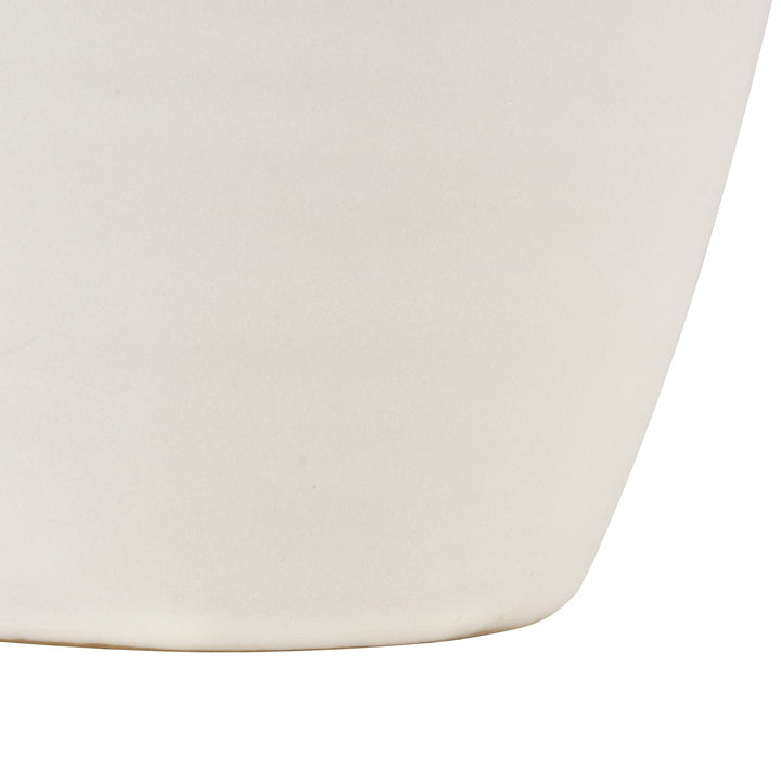 Vase Medium White Transitional Ceramic - Diamond Home USA