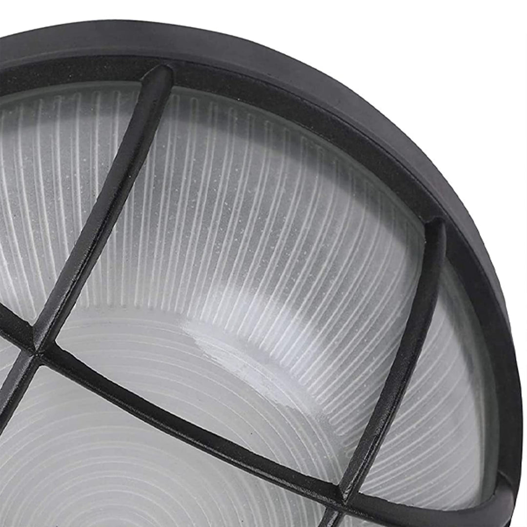 AA Warehousing 10 in. 1-Light LED Flush Mount Ceiling Light in Black Finish with - Diamond Home USA