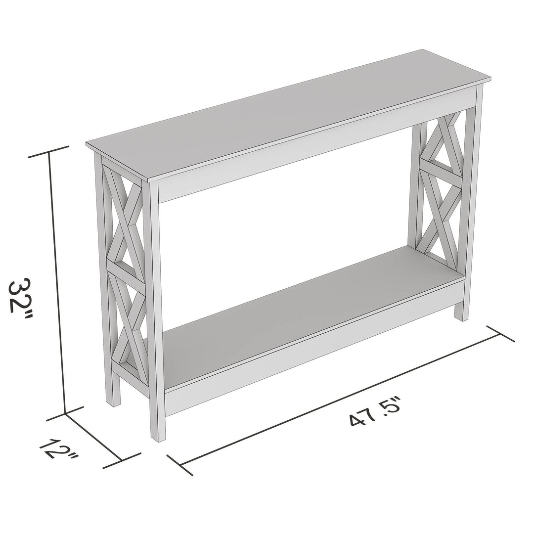 Entryway Table/Console Table-47.25" Long/te with 1 Shelf 47.25" X 12" 32" - Diamond Home USA