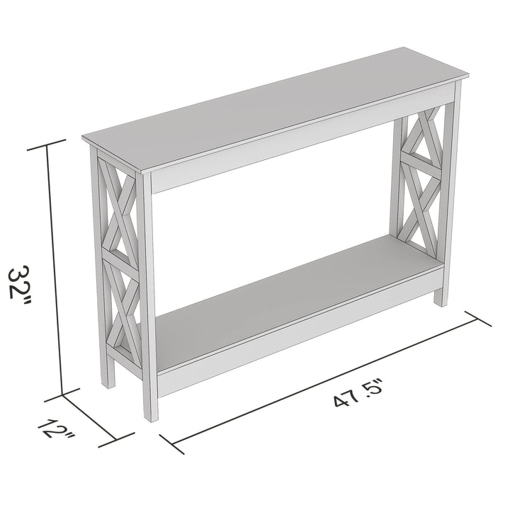 Entryway Table/Console Table-47.25" Long/te with 1 Shelf 47.25" X 12" 32" - Diamond Home USA