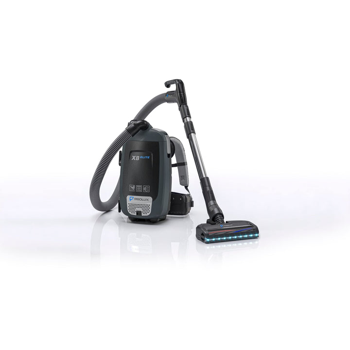 Backpack Vacuum Canister W/Electric Powerhead Kit Black Abs Filter Lightweight - Diamond Home USA