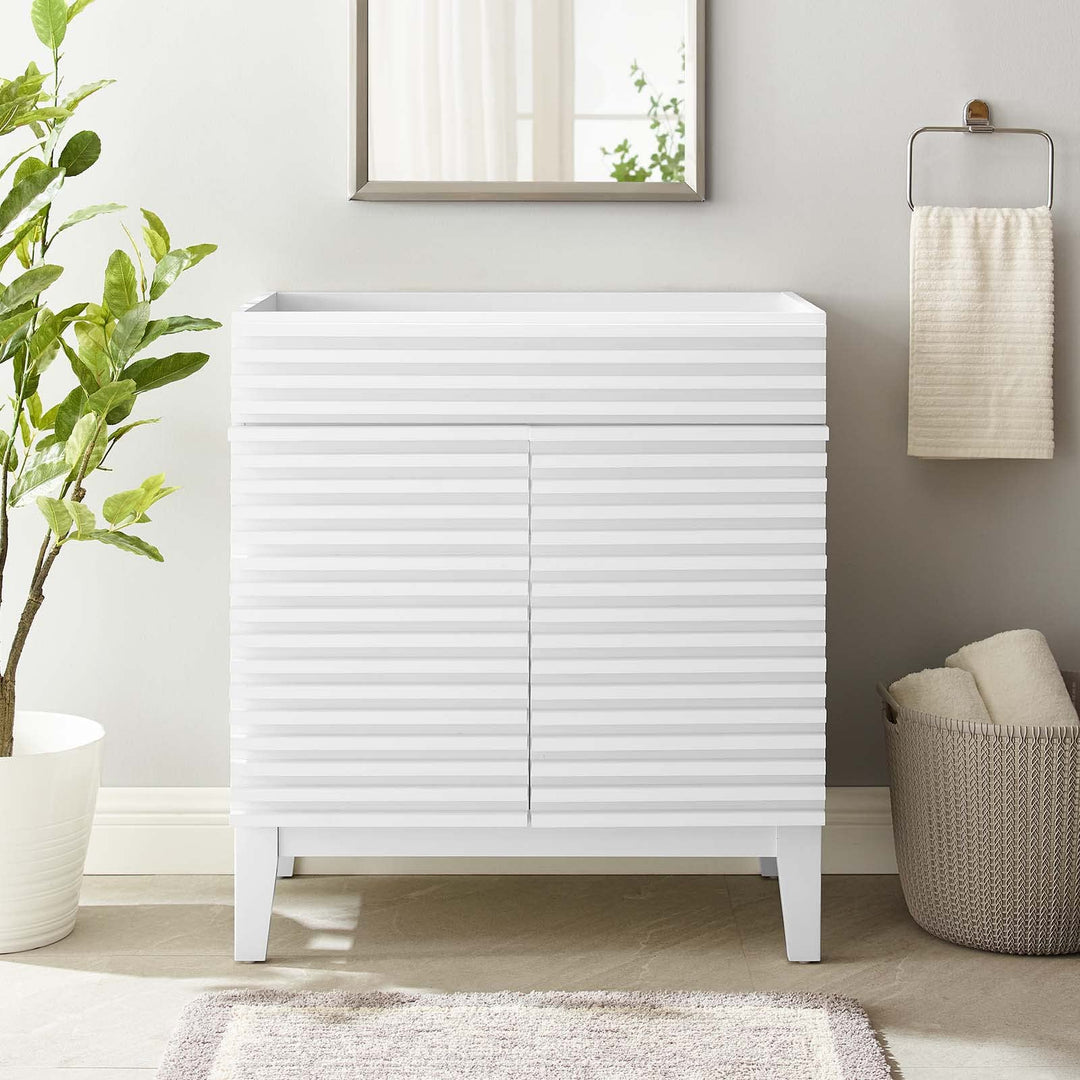 Modway Render 30" Bathroom Vanity in White-Sink Basin Not Included 30 Inch - Diamond Home USA