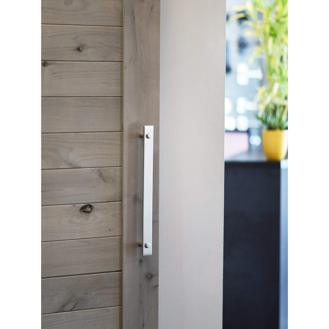 SURE-LOC BARN-KIT72 15 Barn Door Track System 72" Satin Nickel - Diamond Home USA