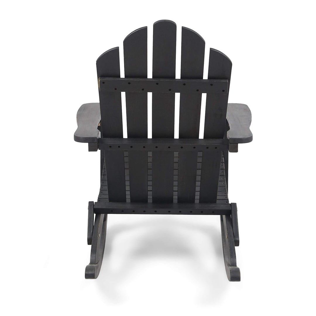 Christopher Knight Home Cara Outdoor Adirondack Acacia Wood Rocking Chair Dark